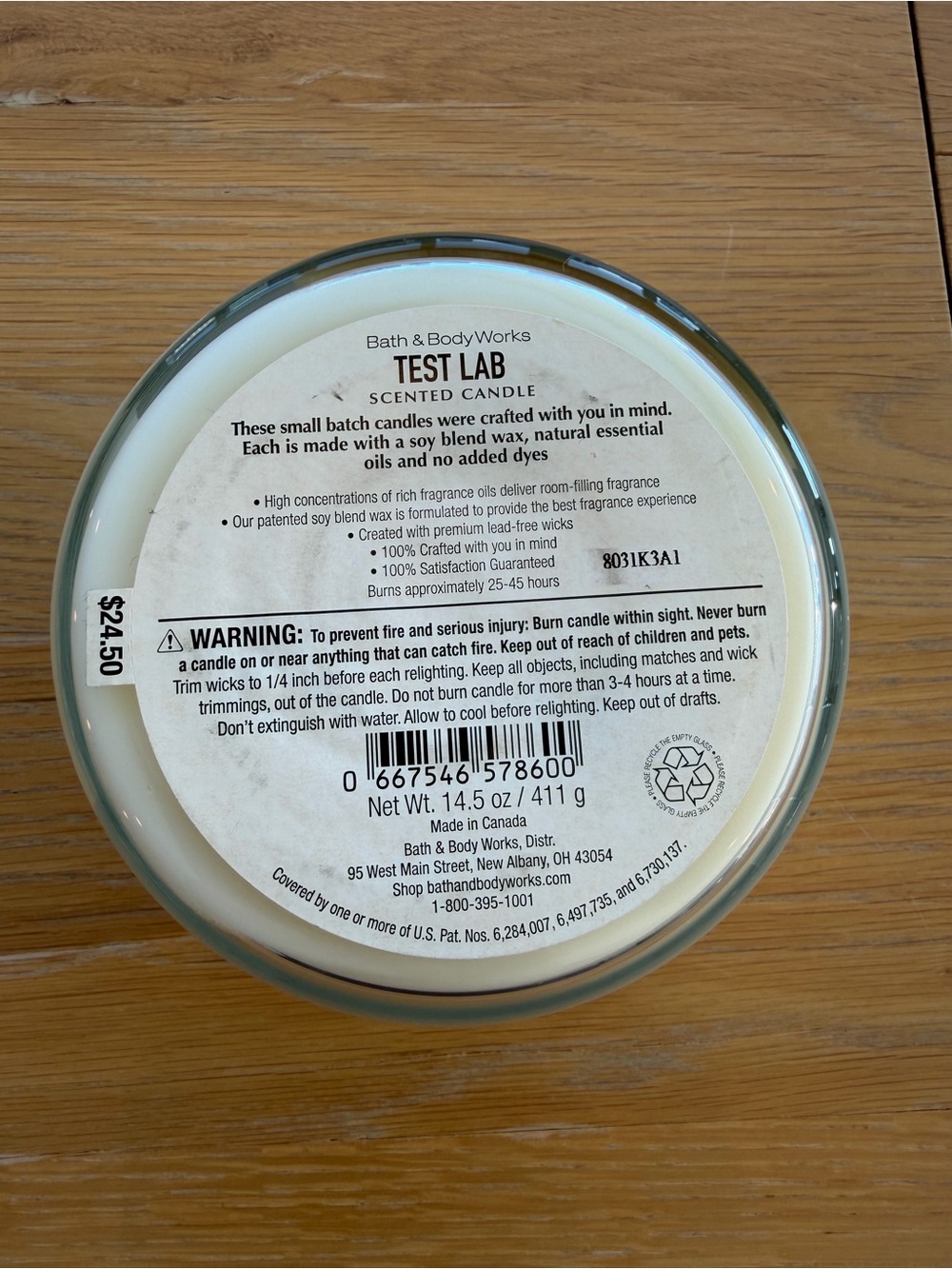 Rare Bath & Body Works 24-Karat Gold 3 Wick Candle - Picture 2 of 3